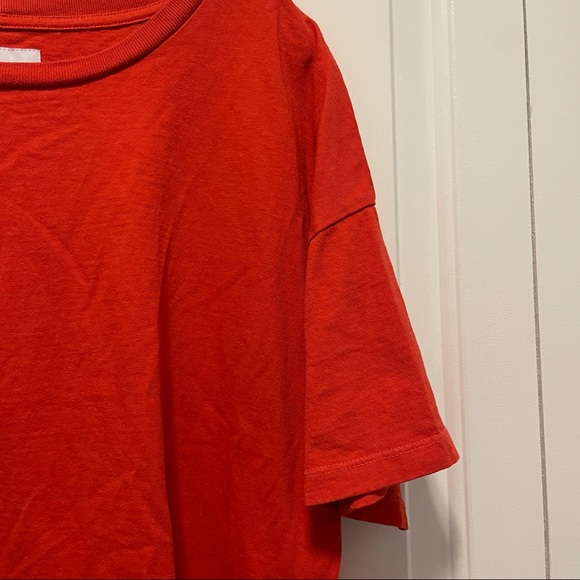 EUC! Current/Elliot Tee Bright Coral Color, flutter details at the sides size M - Picture 5 of 9